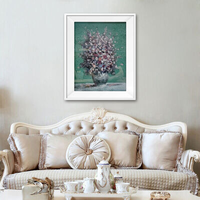 Modern Abstract Hand Painted Oil Painting with Relief Texture Customized Size Canvas Wall Art