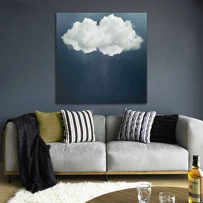 Modern Abstract Style Hand Painted Oil Painting Nature-Inspired Cloud Canvas Wall Art Customized Size