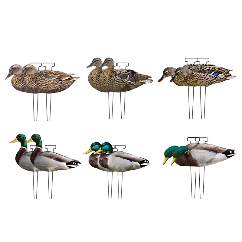 Custom PP Mallard Silhouette Decoys For Hunting Waterproof Anti Reflective Multiple Style